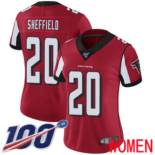 Atlanta Falcons Limited Red Women Kendall Sheffield Home Jersey NFL Football #20 100th Season Vapor Untouchable